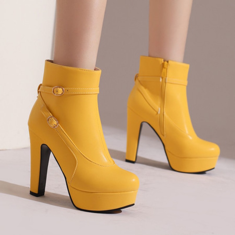 Ethnic Fashion - Mode Plattform Stiefel Frauen Sexy Nieten