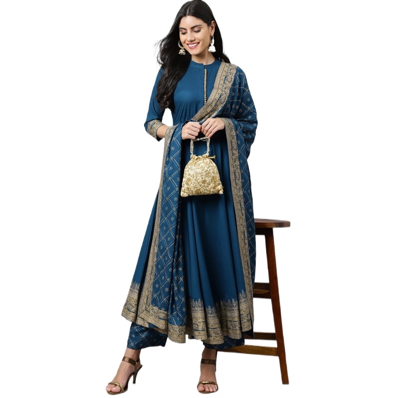 Salwar Kameez Set - Indische Ethnische Kleidung Damen Kurta Set