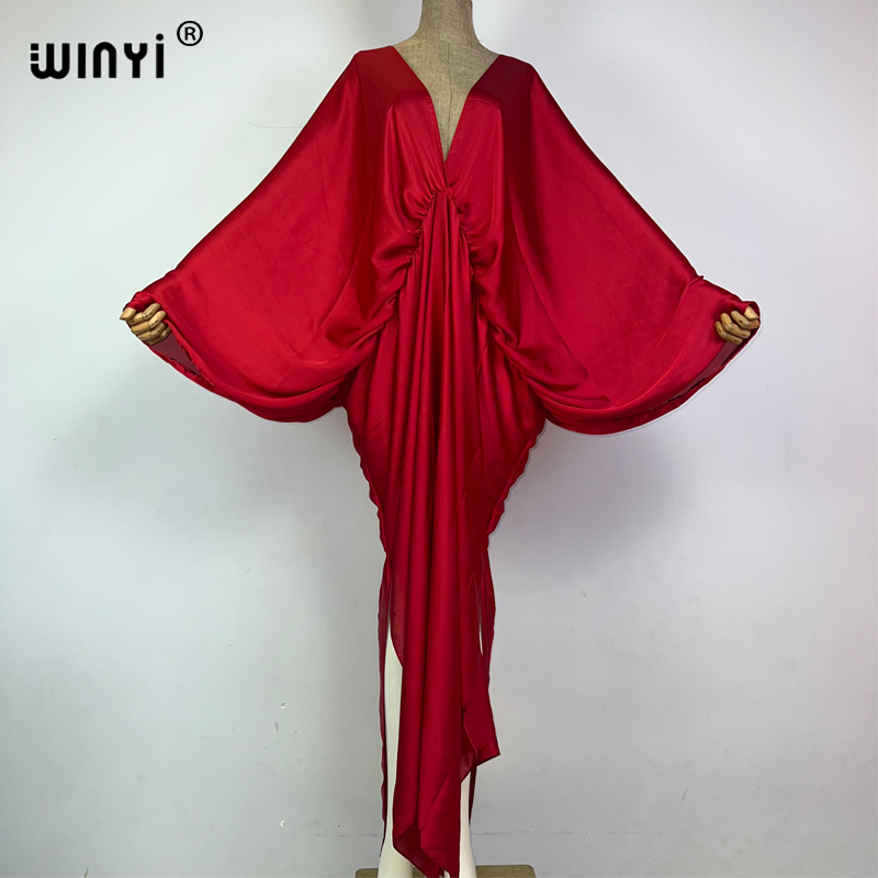 Ethnic Gown - WINYI monochrome elegante Badeanzug Cover Up
