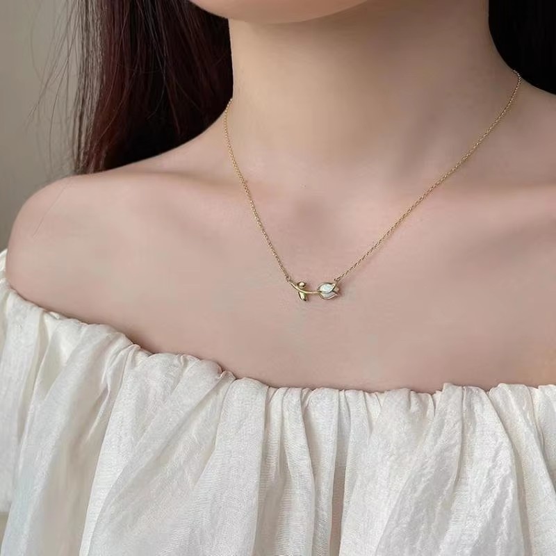 Ethnic Fashion Sale - Koreanische Mädchen Halskette Süße Neue Rose