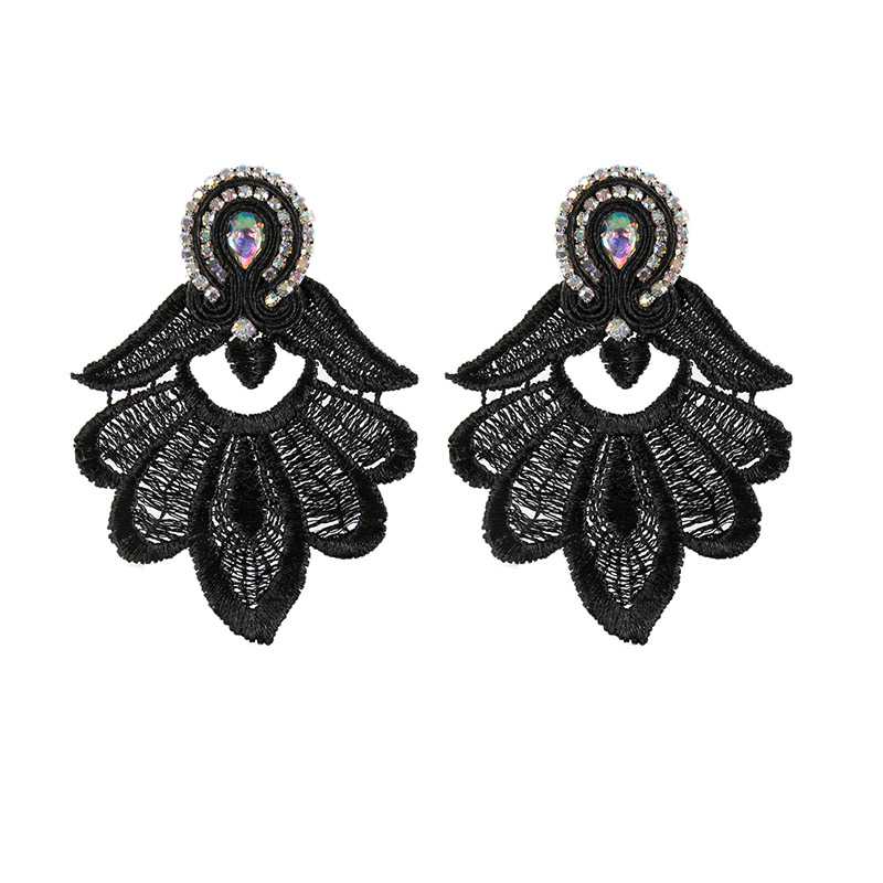 Ethnic Fashion Trend - Modische Damen-Ohrringe Schmuck-Accessoires Soutache-Ohrringe Spitzen-Hängeohrringe Farbenfrohe