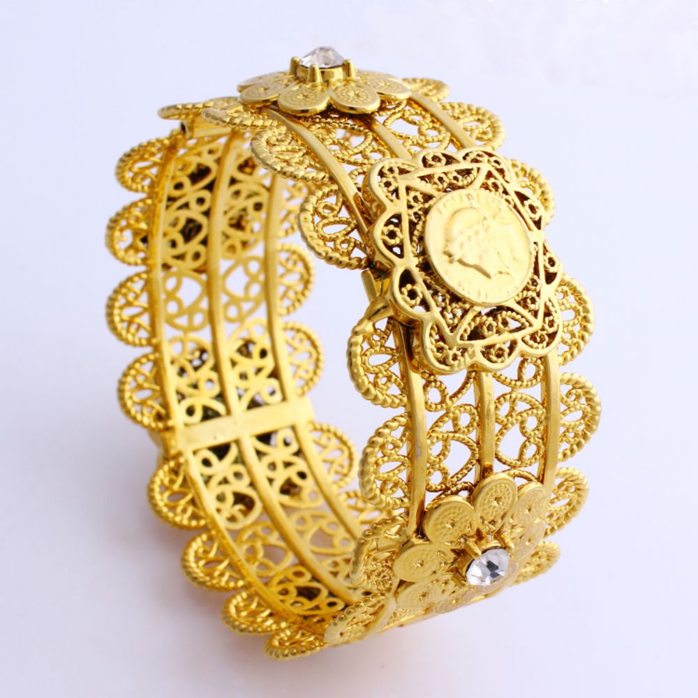 Ethnic Fashion Dubai - Luxus Frauen Big Armreif 68mm Gold