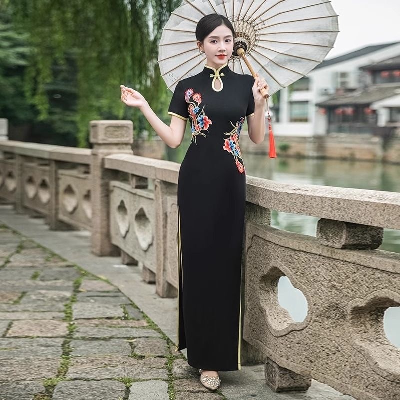 Ao Dai Vietnam Dress - Frauen traditionelle Vietnam Aodai Cheongsam orientalischen