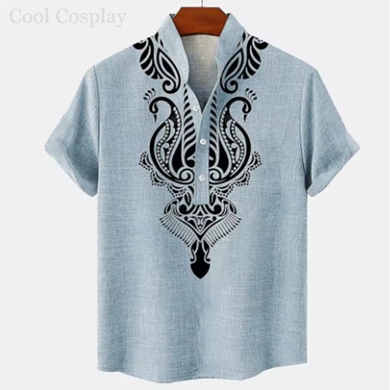 Herren Retro Henley-Shirt mit  – Ethnic Fashion Men Bewertung und Preis