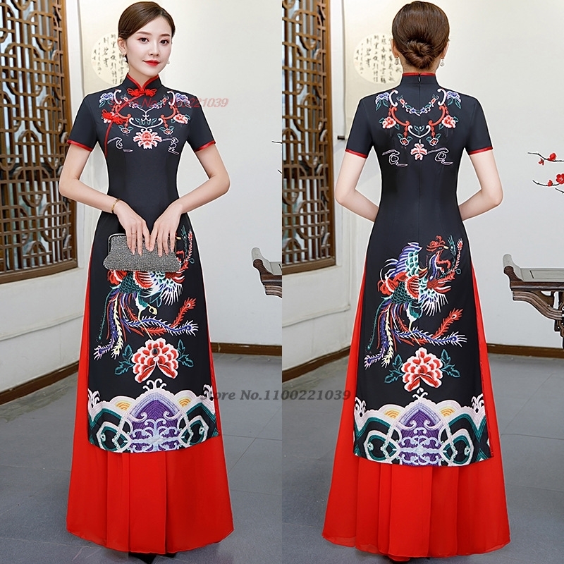 2026 chinesisches verbessertes – Ao Dai Vietnam Dress Bewertung und Preis