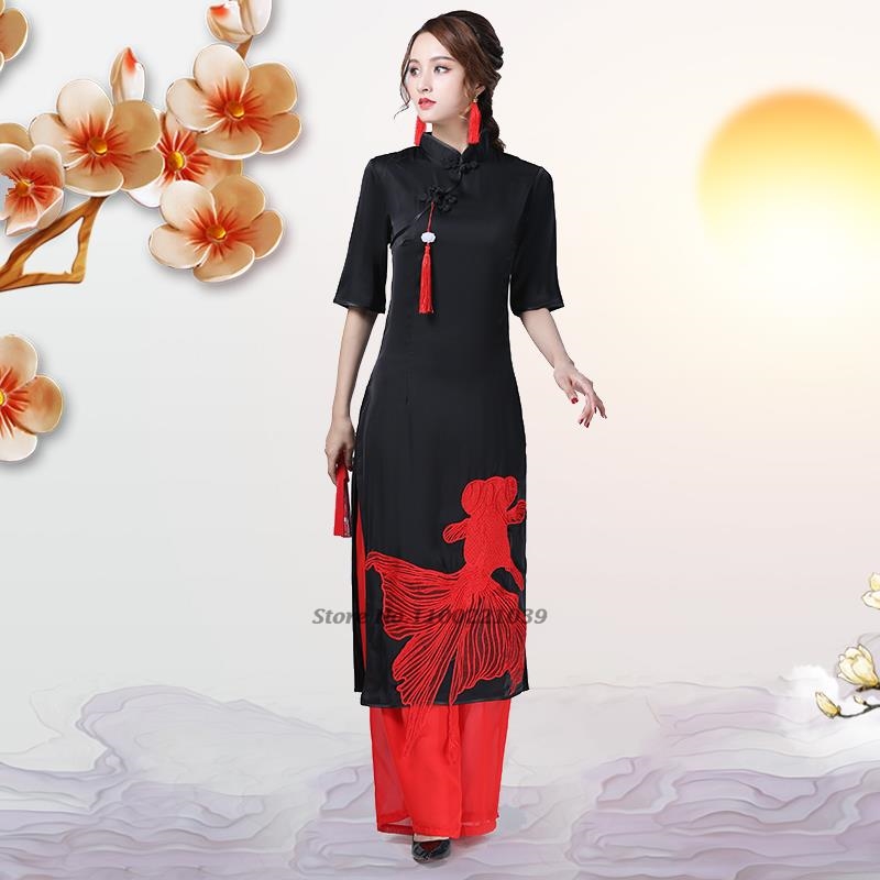 2026 Vietnam Vintage-Kleid mit – Ao Dai Vietnam Dress Bewertung und Preis
