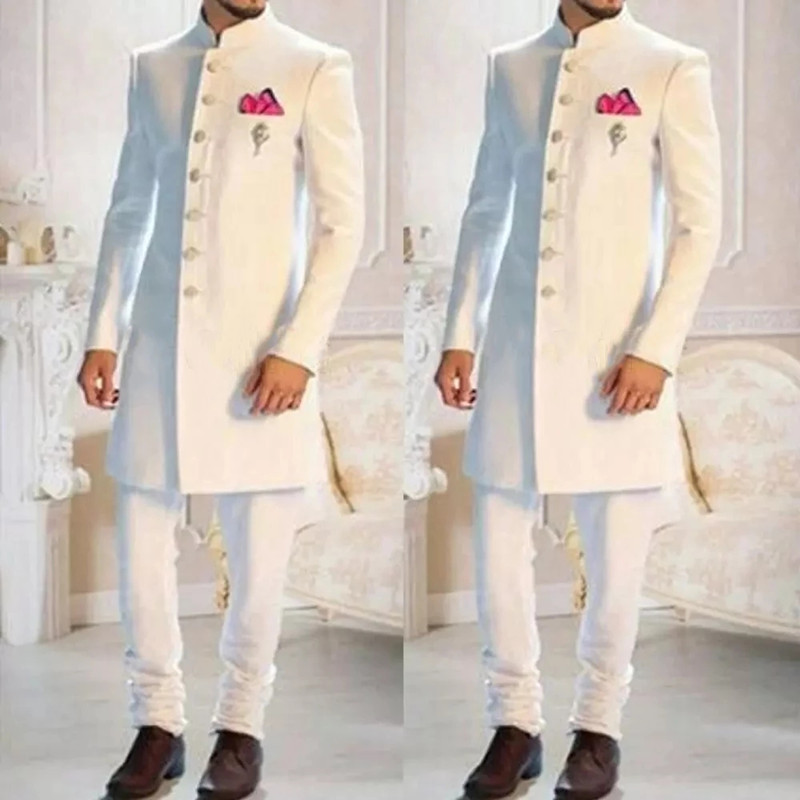 Mode-Design Weiß Stehkragen Ei – Fashion Ethnic Wear For Men Bewertung und Preis