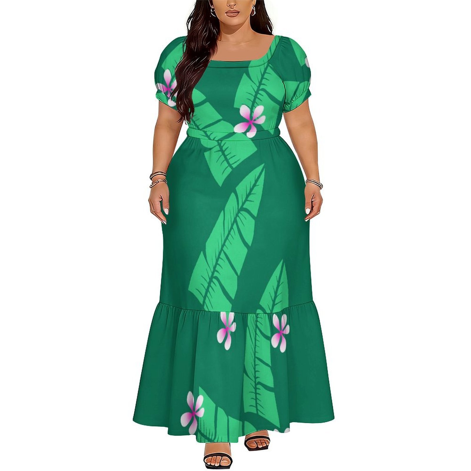 Bequemes Damen-Kurzarmkleid im – Ethnic Gown Bewertung und Preis